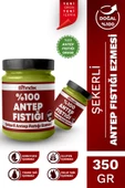 Bi Fındık Şekerli Antep Fıstığı Ezmesi Taze Çekim Doğal Sürülebilir Kahvaltılık %80 Antep 350 gram - 1