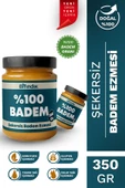 Bi Fındık Şekersiz Badem Ezmesi Katkısız Taze Çekim Doğal Sürülebilir Kahvaltılık %100 Badem Ezmesi 350 gram - 1