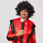 Siyah Renk Kıvırcık Afro Bonus Peruk thumbnail 3