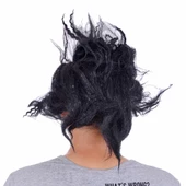 Lateks Dişli Korku Maskesi Saçlı Yarım Surat thumbnail 3