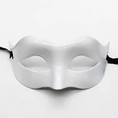 Beyaz Renk Masquerade Kostüm Partisi Venedik Balo Maskesi - 1
