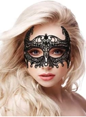 Siyah Renk Dantel Kesim Dantel İşlemeli Balo Parti Maskesi 4 No thumbnail 3