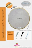 Zümrüt Ahşap  Gold Dekoratif Ayna Yuvarlak Ayna Işlemeli Banyo Aynası Duvar Aynası Tekli - 69 Cm - 7