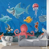 Deniz Altı Dünyası Duvar Kağıdı Baskı thumbnail 1