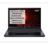 Acer Anv15-51 İ5-13420H 8Gb Ddr5 512Gb M.2 Ssd 60W Rtx4050-6Gb 144Hz 15,6" Fhd Linux Nh.qnbey.001 - 1