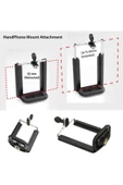 Telefon Tutucu Tripod Bağlantılı Ayarlı Sabitleyici Aparat Telefon Fotoğraf Video Çekme Tripotu - 4