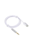 Type C Usb C To Aux Kulaklık Çevirici 3.5 Mm Jack 1m Beyaz - 1