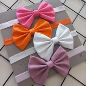 MARS BABY Kız Bebek Çocuk 4 Renkli Fiyonk Bandana Seti - 1