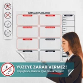 Haftalık Planlayıcı, Yüzeye Zarar Vermeyen Sihirli Inovatif Akıllı Kağıt, Saatlik Planlayıcı - 1