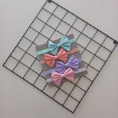 MARS BABY Kız Bebek Çocuk 4 Çok Renkli Fiyonk Bandana Seti - 2