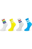 4'lü Desenli Unisex Esnek Nem Alabilen Pamuklu Soket Çoraplar thumbnail 1