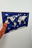 Hayvanlı Dünya Haritası - Eğlenceli Çocuk Odası Sticker, Yüzeye Zarar Vermeyen Sihirli Kağıt Harita thumbnail 6