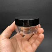 50 Ml Siyah Kapaklı  Pet Kavanoz , 50 Cc Plastik Krem Kavanozu x 6 Adet thumbnail 1