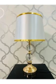 Furkan Kristal Küp Dekorlu Metal Abajur 53 X 30 - 1