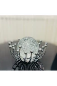 Furkan Dekoratif Metal Damlalı Cam Küre Gümüş Obje thumbnail 2