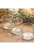 Bycomo 3 Lü Cam Boncuk Kulplu Bardak Kupa Çay Kahve Meşrubat Bardağı 325ml - 1