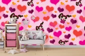 Kalpli Pembe Çocuk Duvar Duvar Kağıdı Baskı thumbnail 4