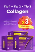 TENDONOM PLUS Tip 1-2-3 Kollajen + Hiyalüronik Asit 60 Kapsül x 3 Adet - 1