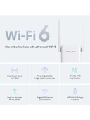 Mercusys ME70X, AX1800 Mbps, 1 Gigabit Bağlantı Noktası ve 2 Harici Anten, Dahili Access Point Modu, Tek Tuşla Kolay Kurulum, Mobil Uygulama Desteği, Dual-Band Wi-Fi 6 Menzil Genişletici - 4