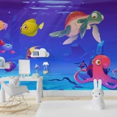 Su Altı Dünyası Çocuk Duvar Duvar Kağıdı Baskı thumbnail 2