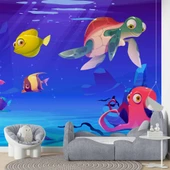 Su Altı Dünyası Çocuk Duvar Duvar Kağıdı Baskı thumbnail 1