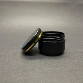 25 Ml Kapaklı Siyah Gold Yaldızlı Krem Kavanozu , 25 Cc Boş Plastik Krem Kutusu x 10 Adet - 2