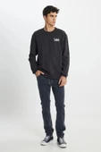 Lee Regular Fit Normal Kesim %100 Pamuk Bisiklet Yaka Antrasit Sweatshir - 2