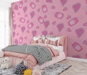 Biberon ve Emzik Bebek Odası Duvar Kağıdı Baskı thumbnail 2