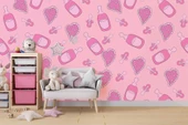 Biberon ve Emzik Bebek Odası Duvar Kağıdı Baskı thumbnail 4