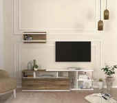 Dekorister Beste Tv ünitesi Beyaz-Ceviz thumbnail 1