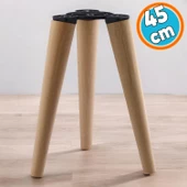 45 cm Ahşap Sehpa 3'lü Ayak Takımı Zigon Puf Tabure Ayağı Masa Ayakları Bağlantı Aparatı Dahil thumbnail 1