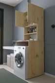 Mirobi Çamaşır Makinesi Dolabı Hayzum 180*066*55 Banyo Kiler Dolabı Rivoli - 4