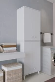 Mirobi Furex 6 Raflı 2 Kapaklı Çok Amaçlı Banyo Dolabı Beyaz - 3