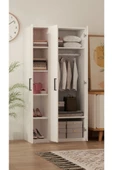 Mirobi Ripon 3 Kapaklı 8 Raflı Gardırop Elbise Dolabı 3 Kapaklı Gardırop - 1