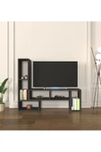 Mirobi Çok Şekilli Fonksiyonel Tv Sehpası, Dekoratif Sehpa-Kitaplık, Blok Tv Ünitesi, Antrasit - 4