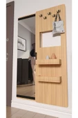 Mirobi Gizli Boy Aynası, Dekoratif Vestiyer, Modern Askılık, Sürgülü Kapaklı Boy Aynası, Aynalı Vestiyer - 1