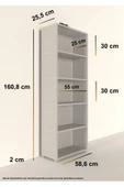 Mirobi Modern 5 Raflı Kitaplık Dekoratif Kitaplık Rivoli - 5