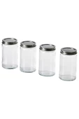 IKEA CITRONHAJ cam paslanmaz çelik 35 cl baharat kavanozu 4 adet - 1