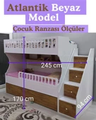Atlantik Beyaz Model Çocuk Ranzası - 2