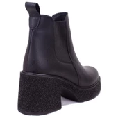 Dagoster DZA07-8962200 Siyah Günlük Platform Topuklu Kadın Bot - 4