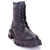 Dagoster DZA07-12531530 Siyah Günlük Düz Taban Kadın Bot - 1