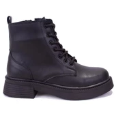 Dagoster DZA07-3892402 Siyah Günlük Düz Taban Kadın Bot - 2