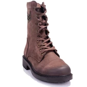 Hammer Jack 10218354 Kahve Ortopedik Günlük Düz Topuk Kadın Deri Bot - 1