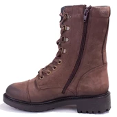 Hammer Jack 10218354 Kahve Ortopedik Günlük Düz Topuk Kadın Deri Bot - 3