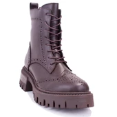 Dagoster DZA07-12531530 Kahve Günlük Düz Taban Kadın Bot - 1