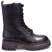 Hammer Jack 10224640 Sherly Siyah Ortopedik Günlük Deri Kadın Bot - 4