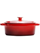 SÜREL Oval Tencere Kırmızı 23 x 29 cm - 4