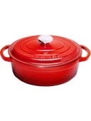 SÜREL Oval Tencere Kırmızı 23 x 29 cm - 1