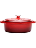 SÜREL Oval Tencere Kırmızı 23 x 29 cm - 3