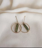 Küpe Halka Taşlı Model Kadın Küpe Takı Aksesuar Nişan Düğün Kına Özel Gün - 3